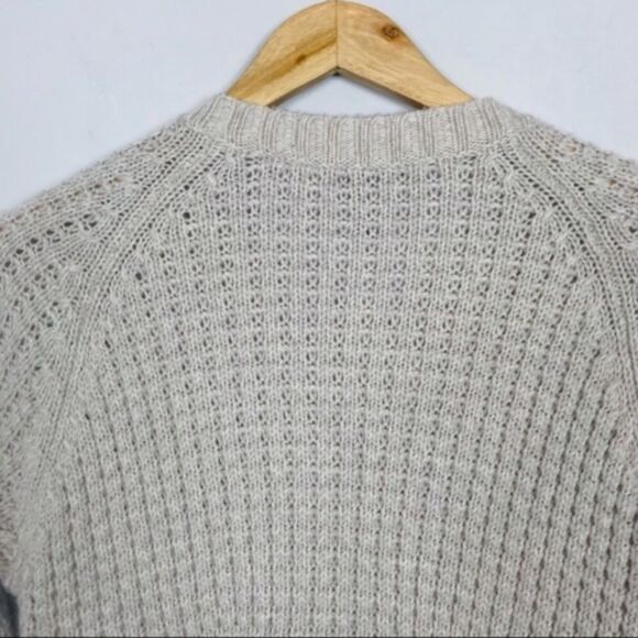 BCBGMaxAzria Merino Wool Waffle Knit Cardigan XS Gray - Picture 8 of 9